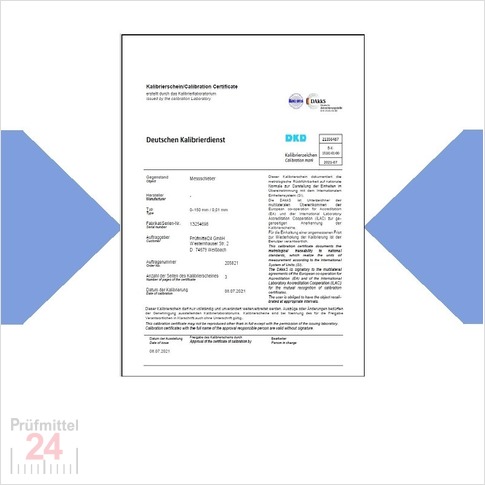 DAkkS Kalibrierung Kegelige Gewindelehrringe (NPT, DIN 2999) bis 50 mm
in einem DAkkS akkreditiertem Prüflabor
inkl. PDF DAkkS Kalibrierschein