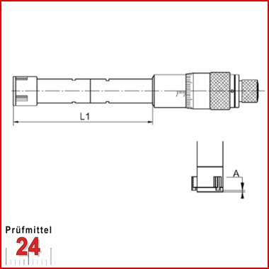 Innenmessschraube 3-Punkt 6,0 - 8,0 mm Innenmikrometer Innenmessgerät 0,004mm